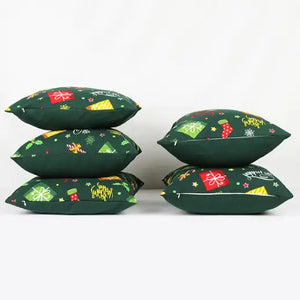 Cotton Xmas Gift Box Cushion Covers