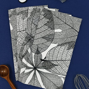 Cotton Palm Leaf Kitchen Towels Pack Of 4 freeshipping - Airwill