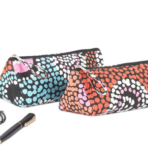 Cotton Multicolor Pencil Pouches - Pack of 2 pcs