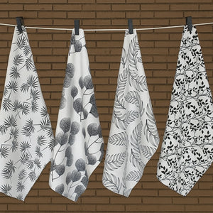 Cotton Printed Design Kitchen Towels Pack Of 4 freeshipping - Airwill