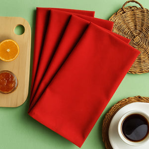 Cotton Solid Red Kitchen Towels Pack Of 4 freeshipping - Airwill