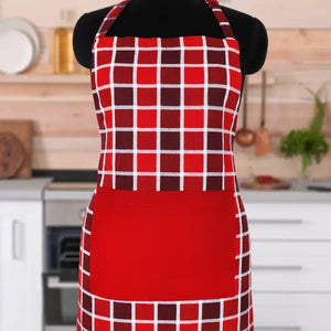 Cotton Xmas Check Free Size Apron