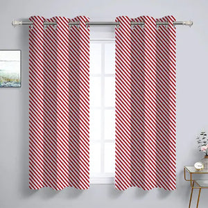 Cotton Candy Maroon Stripe 5ft Window Curtains Pack Of 2