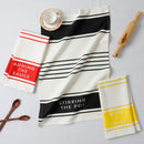 Cotton Kitchen Dish Towels pack of 3 - Red, Black & Yellow freeshipping - Airwill