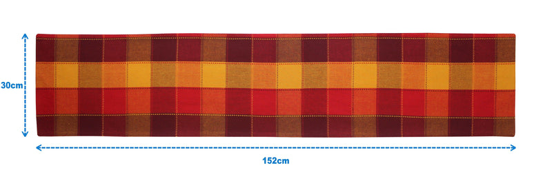 Cotton Dobby Red 152cm Length Table Runner Pack Of 1 freeshipping - Airwill