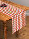 Cotton Gingham Check Orange 152cm Length Table Runner Pack Of 1 freeshipping - Airwill