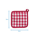 Cotton Gingham Check Rose Pot Holders Pack Of 3 freeshipping - Airwill