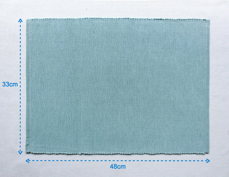 Cotton Solid Light Blue Table Placemats Pack Of 4 freeshipping - Airwill