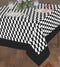 Cotton Classic Diamond Black With Plain Border 2 Seater Table Cloths Pack Of 1 freeshipping - Airwill