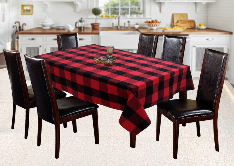 Cotton Big Check 6 Seater Table Cloths Pack Of 1 freeshipping - Airwill