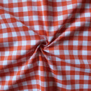 Cotton Gingham Check Orange 2 Seater Table Cloths Pack Of 1 freeshipping - Airwill