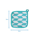 Cotton Classic Diamond Sea Blue Pot Holders Pack Of 3 freeshipping - Airwill