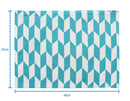 Cotton Classic Diamond Sea Blue Table Placemats Pack Of 4 freeshipping - Airwill