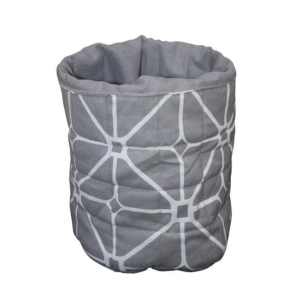 Cotton Grey Diamond Fruit Basket Pack Of 1 freeshipping - Airwill