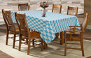 Cotton Classic Diamond Sea Blue 6 Seater Table Cloths Pack Of 1 freeshipping - Airwill