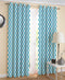 Cotton Classic Diamond Sea Blue Long 9ft Door Curtains Pack Of 2 freeshipping - Airwill