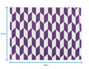 Cotton Classic Diamond Purple Table Placemats Pack Of 4 freeshipping - Airwill