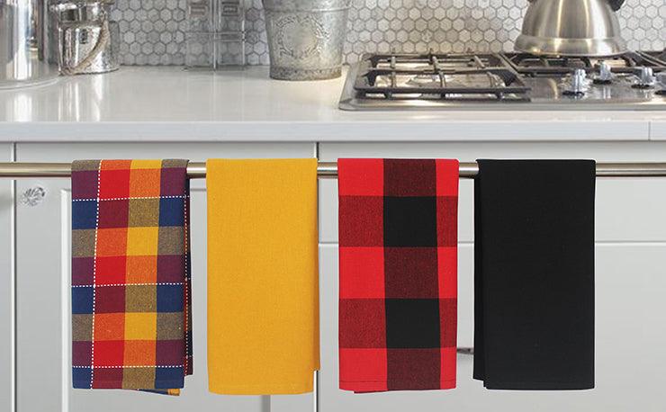 Cotton Checked Design Kitchen Towels Pack Of 4 freeshipping - Airwill