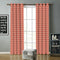 Cotton Gingham Check Orange 9ft Long Door Curtains Pack Of 2 freeshipping - Airwill