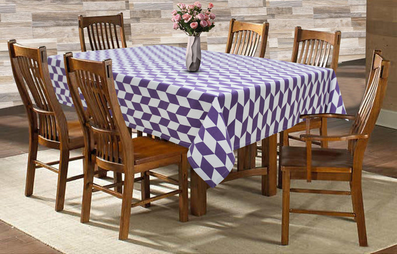 Cotton Classic Diamond Purple 6 Seater Table Cloths Pack Of 1 freeshipping - Airwill