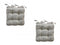 Cotton Ash Grey Stripe Chair Pads Pack Of 2 freeshipping - Airwill