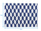 Cotton Classic Diamond Royal Blue Table Placemats Pack Of 4 freeshipping - Airwill