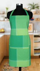 Cotton 4 Way Dobby Green Free Size Apron Pack Of 1