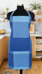 Cotton 4 Way Dobby Blue With Solid Pocket Free Size Apron Pack Of 1