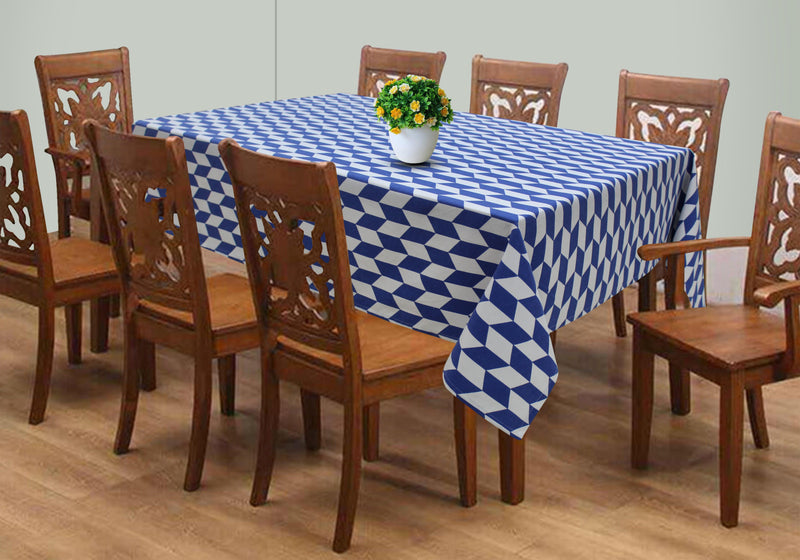 Cotton Classic Diamond Royal Blue 8 Seater Table Cloths Pack Of 1 freeshipping - Airwill
