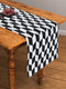 Cotton Classic Diamond Black 152cm Length Table Runner Pack Of 1 freeshipping - Airwill
