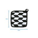 Cotton Classic Diamond Black Pot Holders Pack Of 3 freeshipping - Airwill