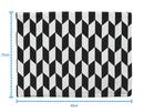 Cotton Classic Diamond Black Table Placemats Pack Of 4 freeshipping - Airwill