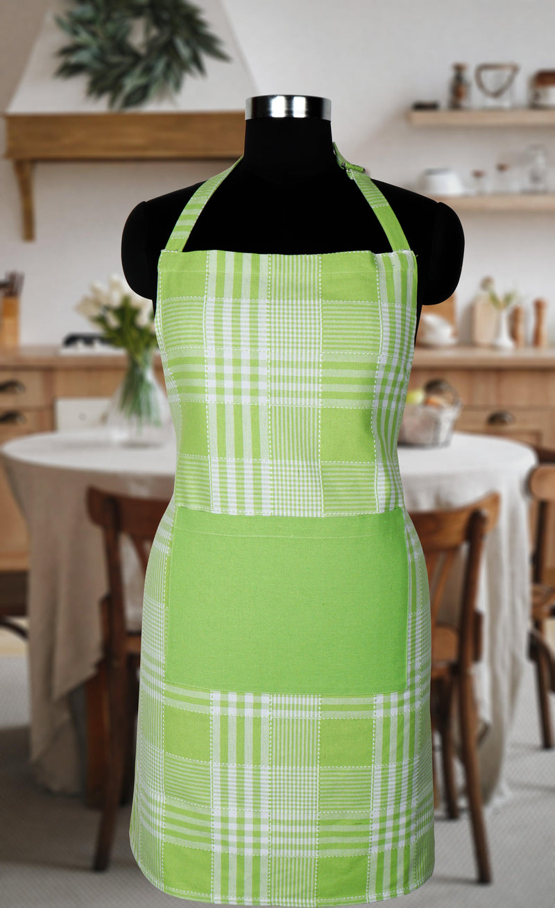 Cotton Track Dobby Green With Solid Pocket Free Size Apron Pack Of 1 freeshipping - Airwill
