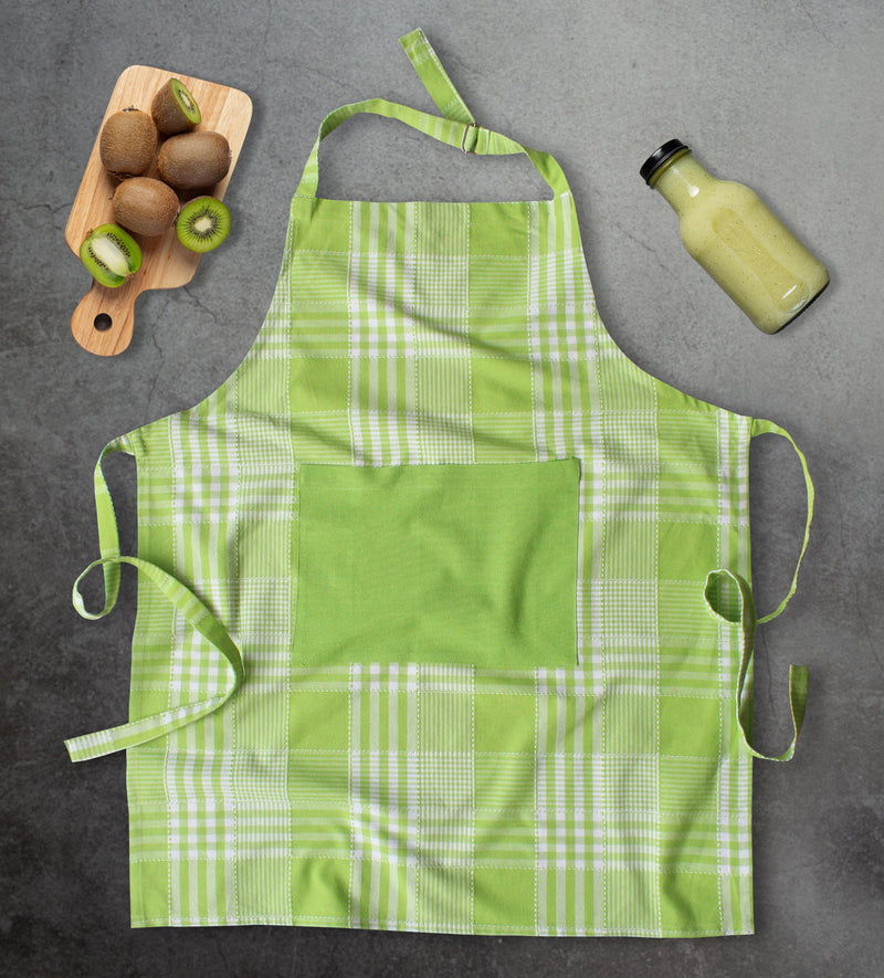 Cotton Track Dobby Green With Solid Pocket Free Size Apron Pack Of 1 freeshipping - Airwill