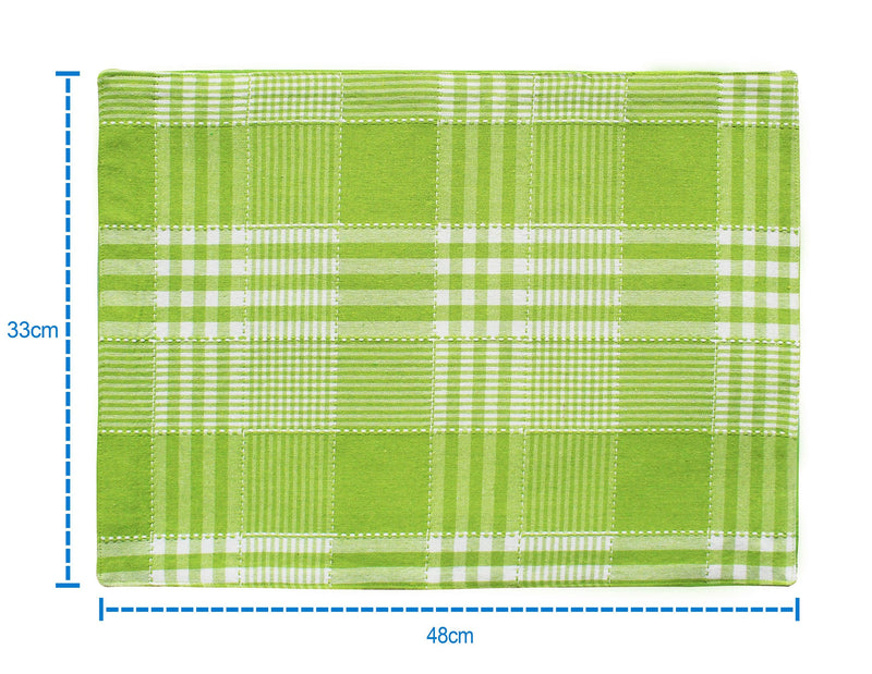 Cotton Track Dobby Green Table Placemats Pack Of 4 freeshipping - Airwill