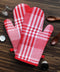 Cotton Track Dobby Red Oven Gloves Pack Of 2 freeshipping - Airwill