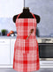 Cotton Track Dobby Red Free Size Apron Pack Of 1 freeshipping - Airwill