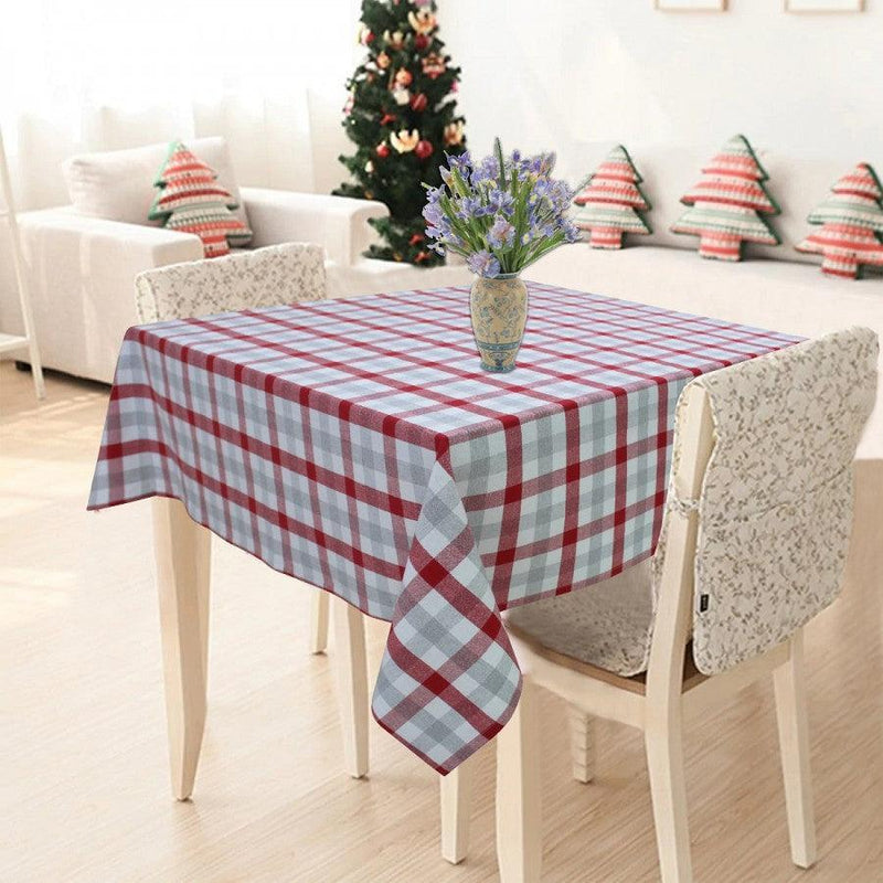 Cotton Lanfranki Red Check 2 Seater Table Cloths Pack Of 1 freeshipping - Airwill