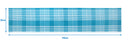 Cotton Track Dobby Blue 152cm Length Table Runner Pack Of 1 freeshipping - Airwill