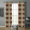 Cotton 4 Way Dobby Brown 9ft Long Door Curtains Pack Of 2