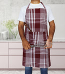 Cotton Track Dobby Maroon Free Size Apron Pack Of 1 freeshipping - Airwill