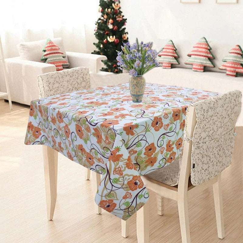Cotton Orange Flower 2 Seater Table Cloths Pack Of 1 freeshipping - Airwill