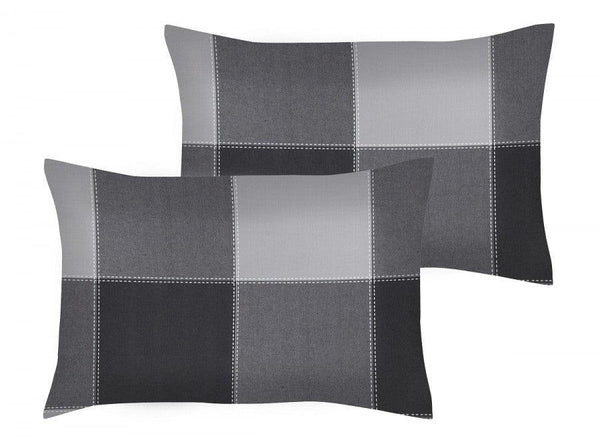 Cotton 4 Way Dobby Grey Pillow Covers Pack Of 2 freeshipping - Airwill