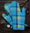 Cotton Iran Check Blue Oven Gloves Pack Of 2 freeshipping - Airwill