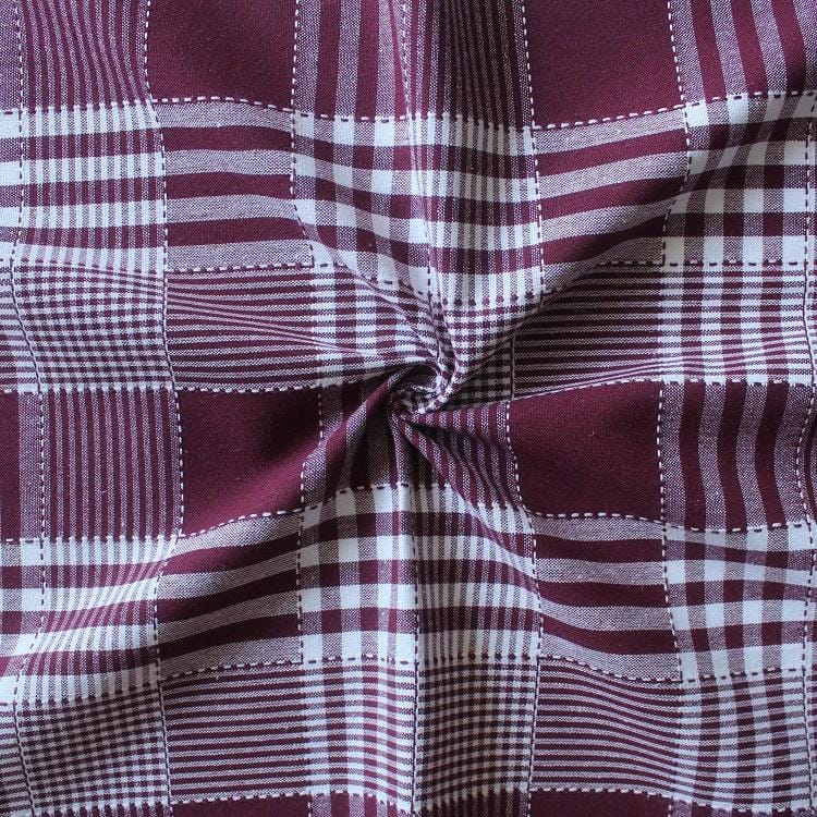 Cotton Track Dobby Maroon 8 Seater Table Cloths Pack Of 1 freeshipping - Airwill