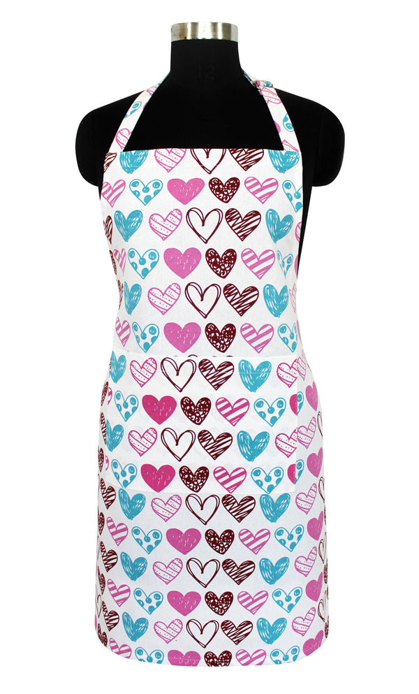 Cotton Metro Heart Free Size Apron Pack of 1 freeshipping - Airwill