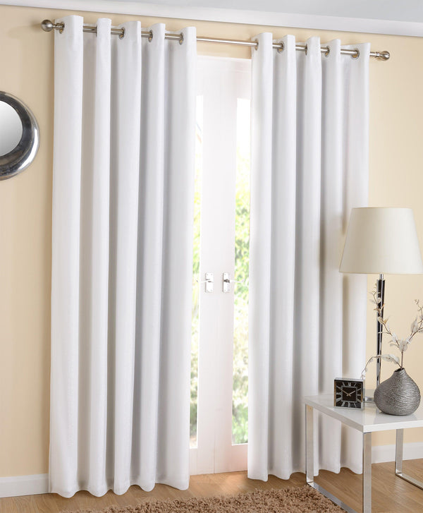Cotton Solid White Long 9ft Door Curtains Pack Of 2 freeshipping - Airwill