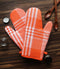 Cotton Track Dobby Orange Oven Gloves Pack Of 2 freeshipping - Airwill