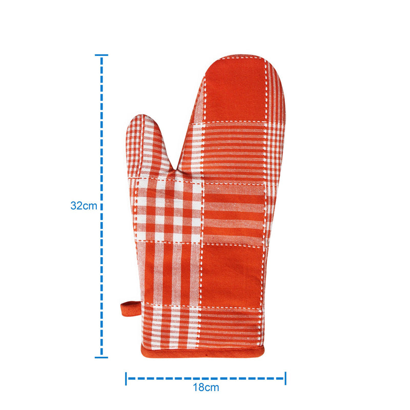 Cotton Track Dobby Orange Oven Gloves Pack Of 2 freeshipping - Airwill