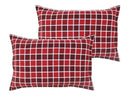 Cotton Xmas Check Pillow Covers Pack Of 2 freeshipping - Airwill
